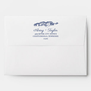 Enveloppe Chattanooga Toile Marine et Blanc