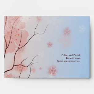 Enveloppe Cherry Blossom Sakura & Love Swallows
