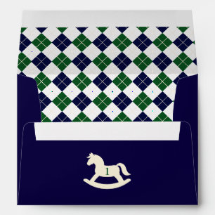 Enveloppe Cheval à bascule Prépa Argyle 1er anniversaire