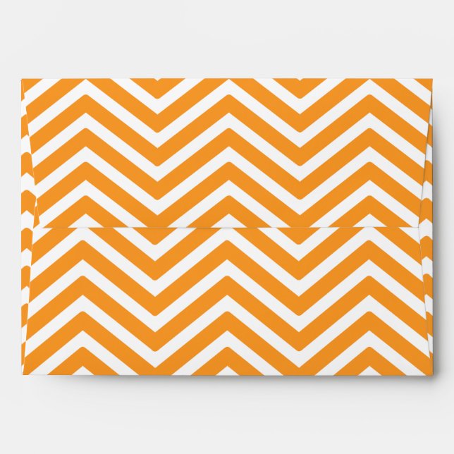 Enveloppe Chevron blanc orange (Dos (Haut rabat))