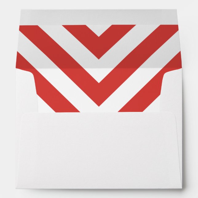 Enveloppe Chevron de Noël avec adresse de retour (Dos (Bas))