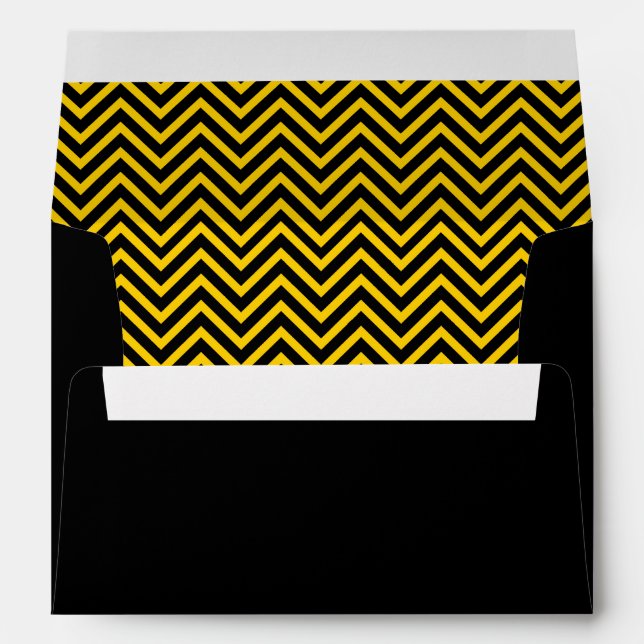 Enveloppe Chevron noir et jaune (Dos (Bas))