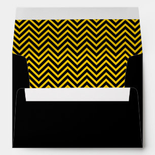 Enveloppe Chevron noir et jaune