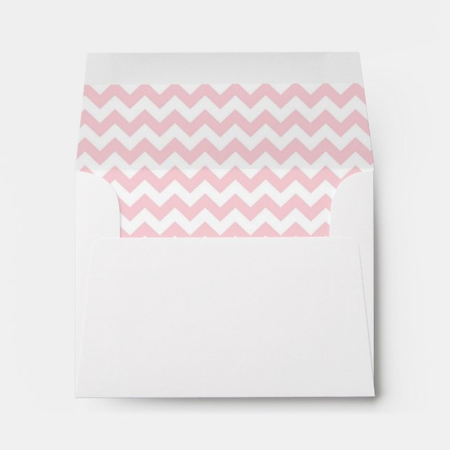 Enveloppe Chevron Pink & White Lined (Dos (Bas))