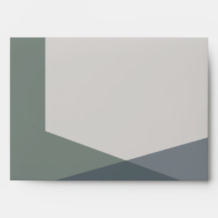 Enveloppe Chic Abstrait géométrique Sage Marine Dusty Blue