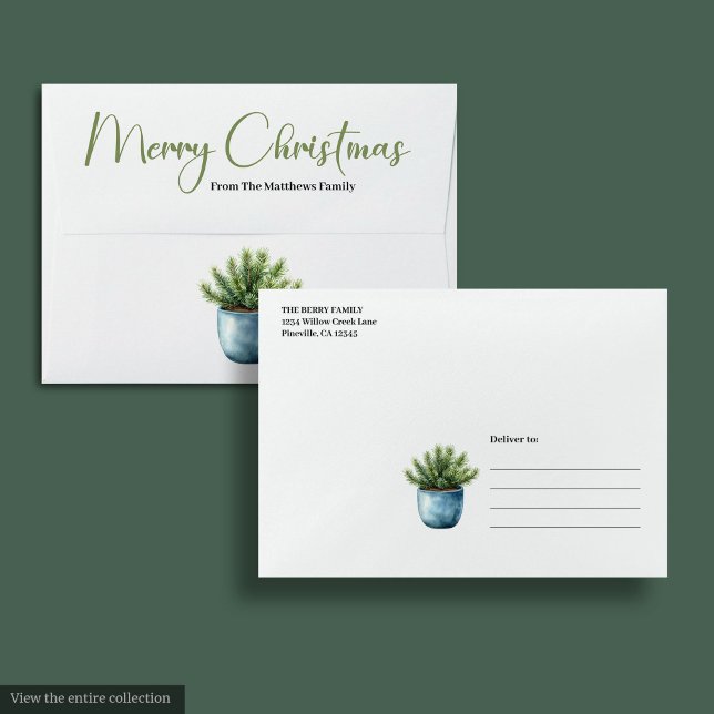 Enveloppe Chic Bohemian Neutral Botanical Holiday Envelope (Chic Bohemian Neutral Botanical Holiday Envelope)
