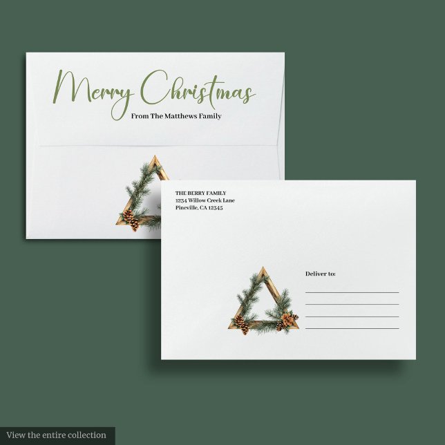 Enveloppe Chic Bohemian Rustic Neutral Christmas Envelopes (Chic Bohemian Rustic Neutral Christmas Envelope)