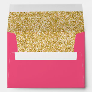 Enveloppe chic élégante de scintillement rose d'