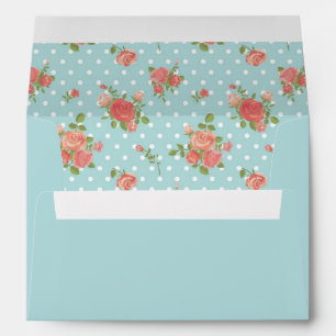 Enveloppe chic minable de rose du bleu A7