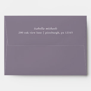Enveloppe Chic Purple Nom et Mariage d'adresse
