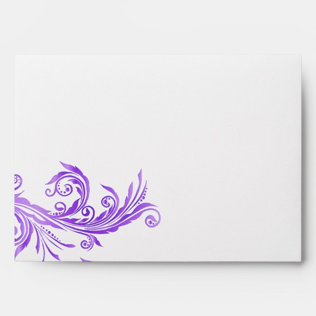Enveloppe Chic Purple & White Special Occasion (Devant)