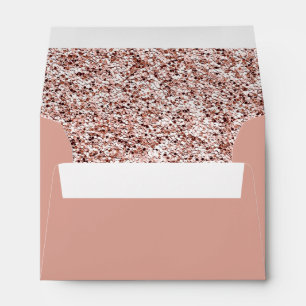 Enveloppe Chic Rose Gold & Parties scintillant Party