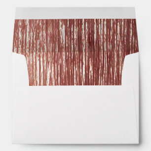 Enveloppe Chic Rose Gold Tinsel Stripes
