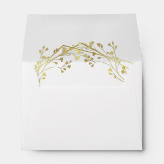 Enveloppe Chic, royal, élégant or Floral mariage