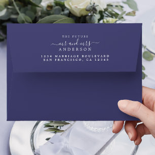 Enveloppe Chic Script Future M. Mme Mariage Adresse de retou
