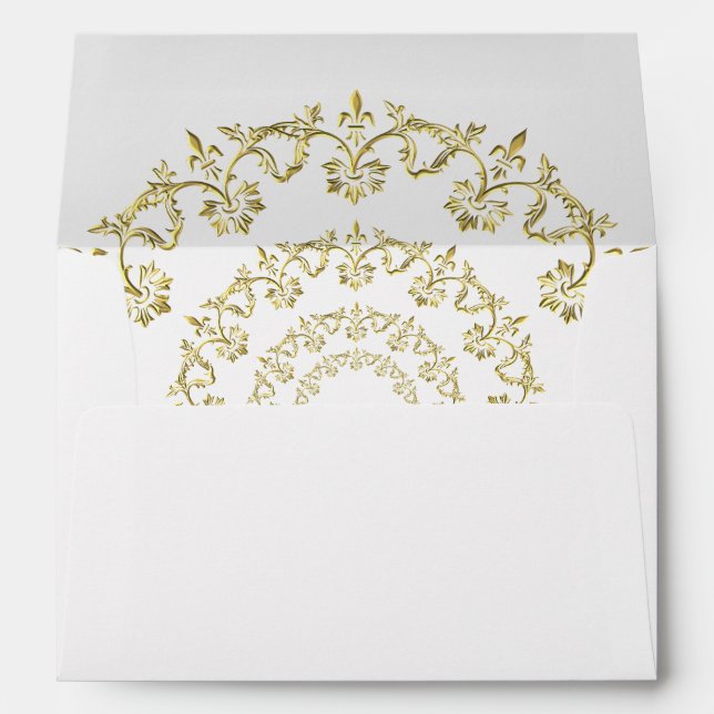 Enveloppe Chic Vibes Gold Mariage (Dos (Bas))