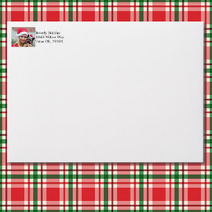 Enveloppe Chien Christmas Photo Return Adresse mignonne