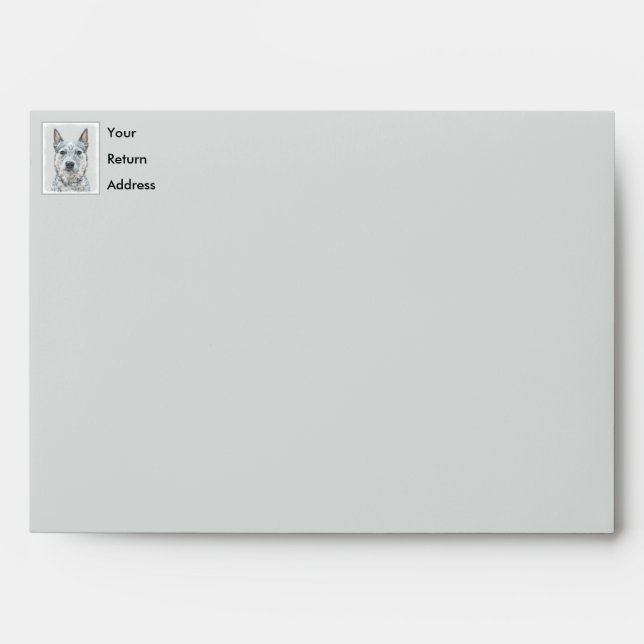 Enveloppe Chien de bétail australien - Cute Original Dog Art (Devant)