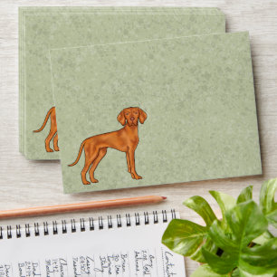 Enveloppe Chien de pointeur de dessin animé mignon Vizsla ho