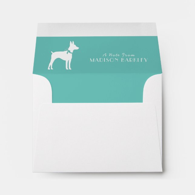 Enveloppe Chien de Rat Terrier Chien Chien Chien Chien Puppy (Dos (Bas))