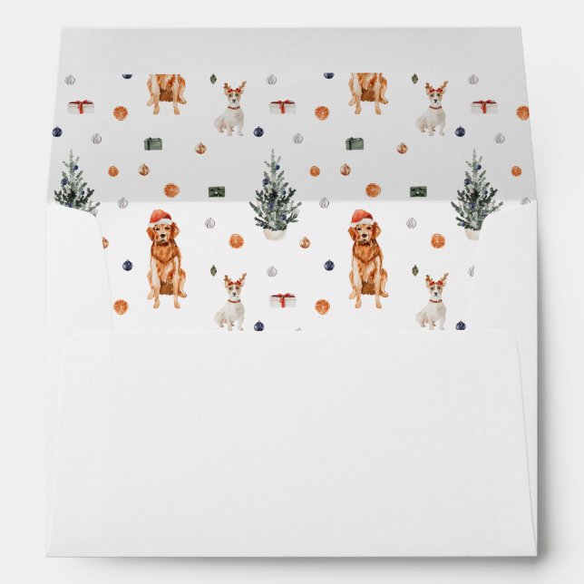 Enveloppe Chiens et présentations de Noël 4 (Dos (Bas))