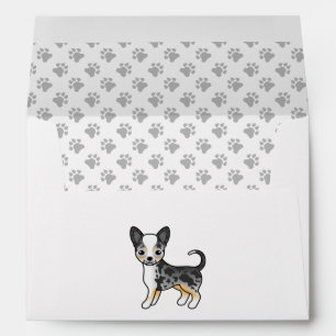 Enveloppe Chihuahua à poil lisse bleu merle Chien mignon & p