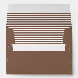 Enveloppe Chocolat au lait Brown et blanc rayé