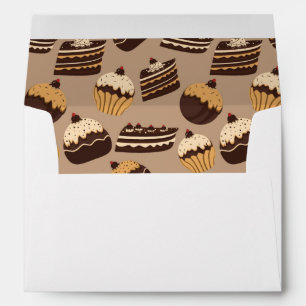 Enveloppe Chocolat et pâtisseries motif 3