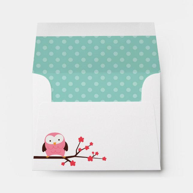 Enveloppe Chouette de printemps (Dos (Bas))