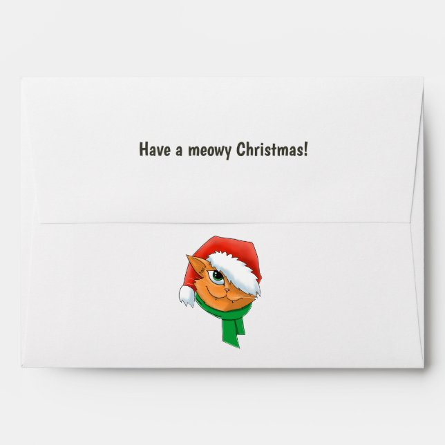 Enveloppe Christmas Cat (Dos (Haut rabat))