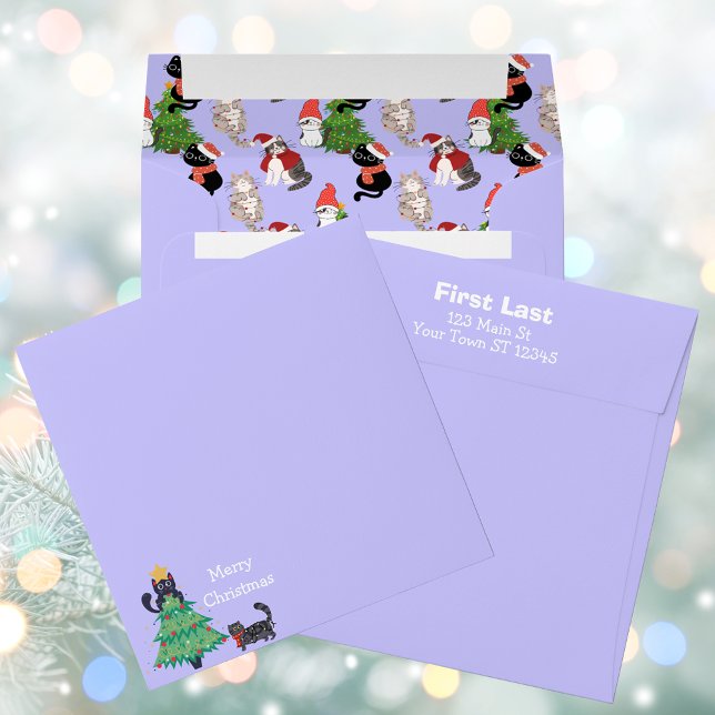 Enveloppe Christmas Cats Square Envelope (Christmas Cats Square Envelope)