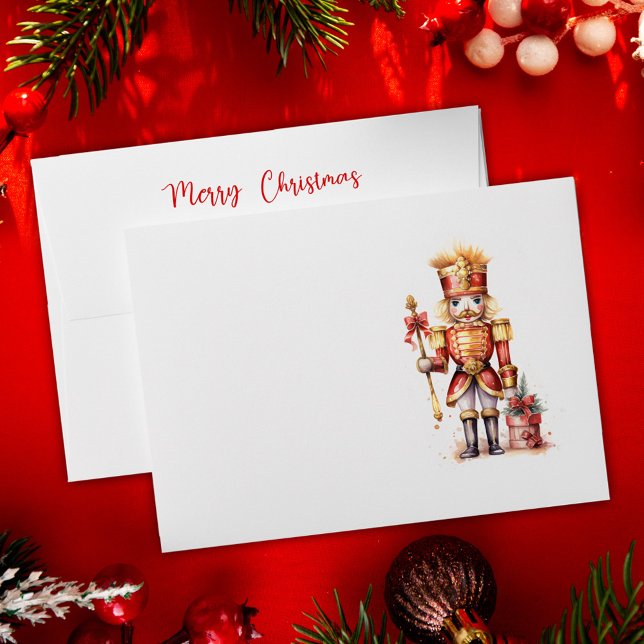 Enveloppe Christmas Gold Nutcracker Holiday Adresse de retou (Christmas Gold Nutcracker Holiday Return Address Envelope)