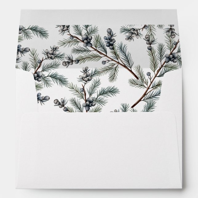 Enveloppe Christmas Greenery Envelope Personalized (Dos (Bas))