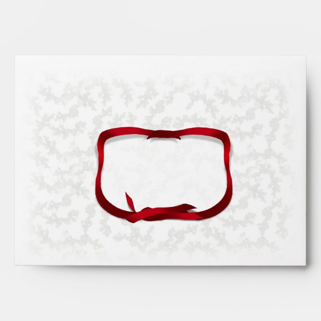 Enveloppe Christmas Holly Arrière - plan avec étiquette cade (Devant)