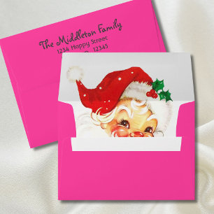 Enveloppe Christmas Jolly Père Noël Pink Personal
