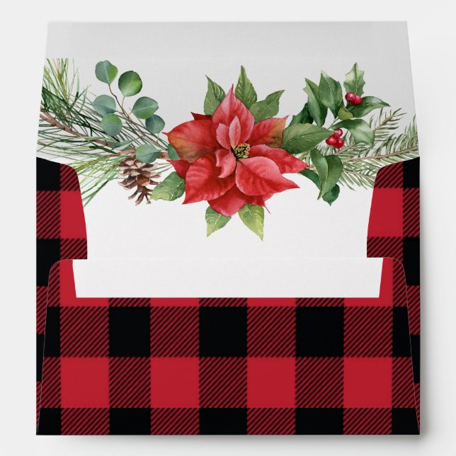 Enveloppe Christmas Red Berries Wedding  Envelopes (Dos (Bas))