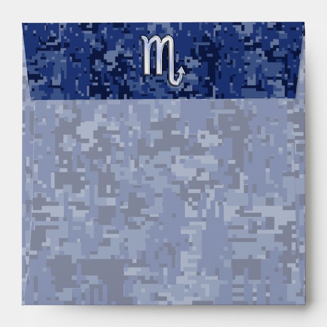 Enveloppe Chrome Scorpio Zodiac Connexion Marine Camo Bleu (Dos (Haut rabat))