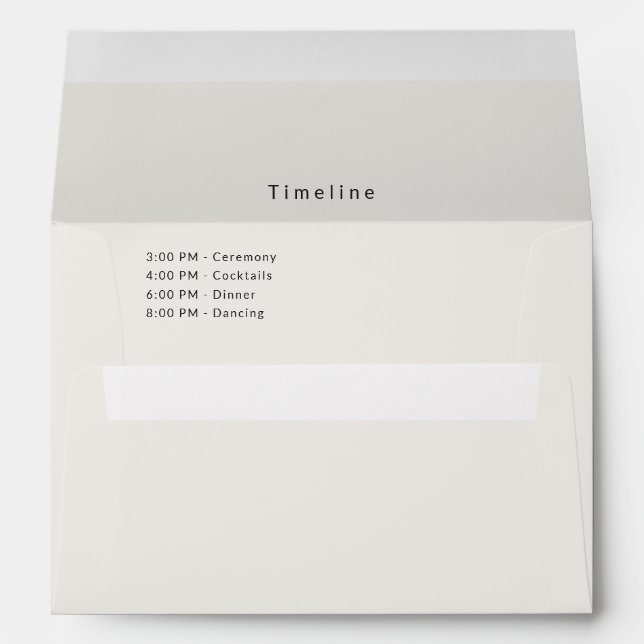 Enveloppe Chronologie architecturale de mariage (Dos (Bas))