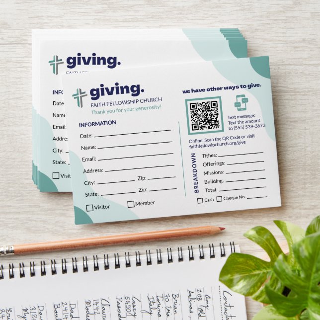 Enveloppe Church Offering Giving Tithing  (Stacked)