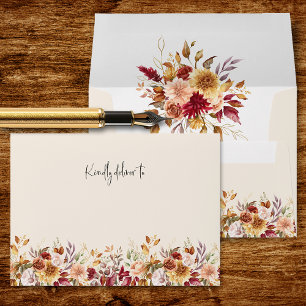 Enveloppe Chute dorée Terracotta Floral