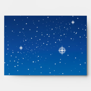 Enveloppe Ciel nocturne étoilé bleu profond