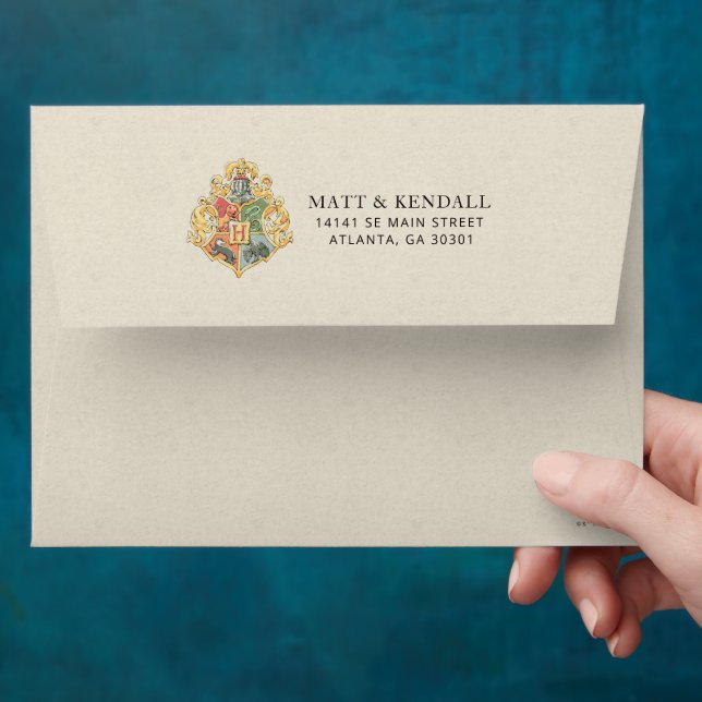 Enveloppe Cimier de Poudlard Harry Potter Anniversaire (Hand)