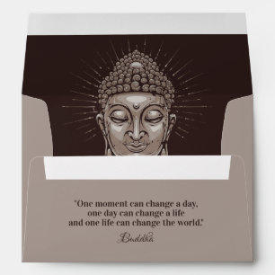Enveloppe Citation Bouddha de texte personnalisé