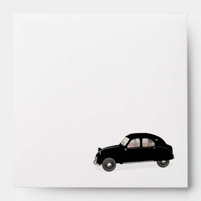 Enveloppe Citroen noir 2CV (Devant)