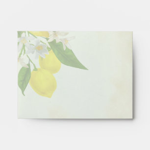 Enveloppe Citrons vintages et verdure La mariée pieds nus