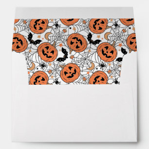 Enveloppe Citrouille éffrayant Motif Halloween