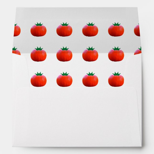 Enveloppe Citrouille Orange Automne Bébé Shower Anniversaire (Dos (Bas))