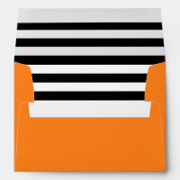 Citrouille Orange | Liner rayé noir et blanc