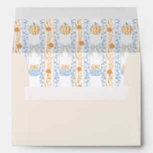 Enveloppe Citrouille Toile Crest Elegant Baby shower garçon