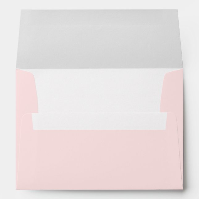 Enveloppe Clair rose et blanc Élégant moderne (Dos (Bas))
